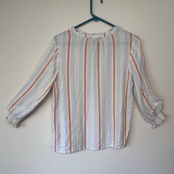 Paige Striped Peasant Blouse - Picture 2 of 6